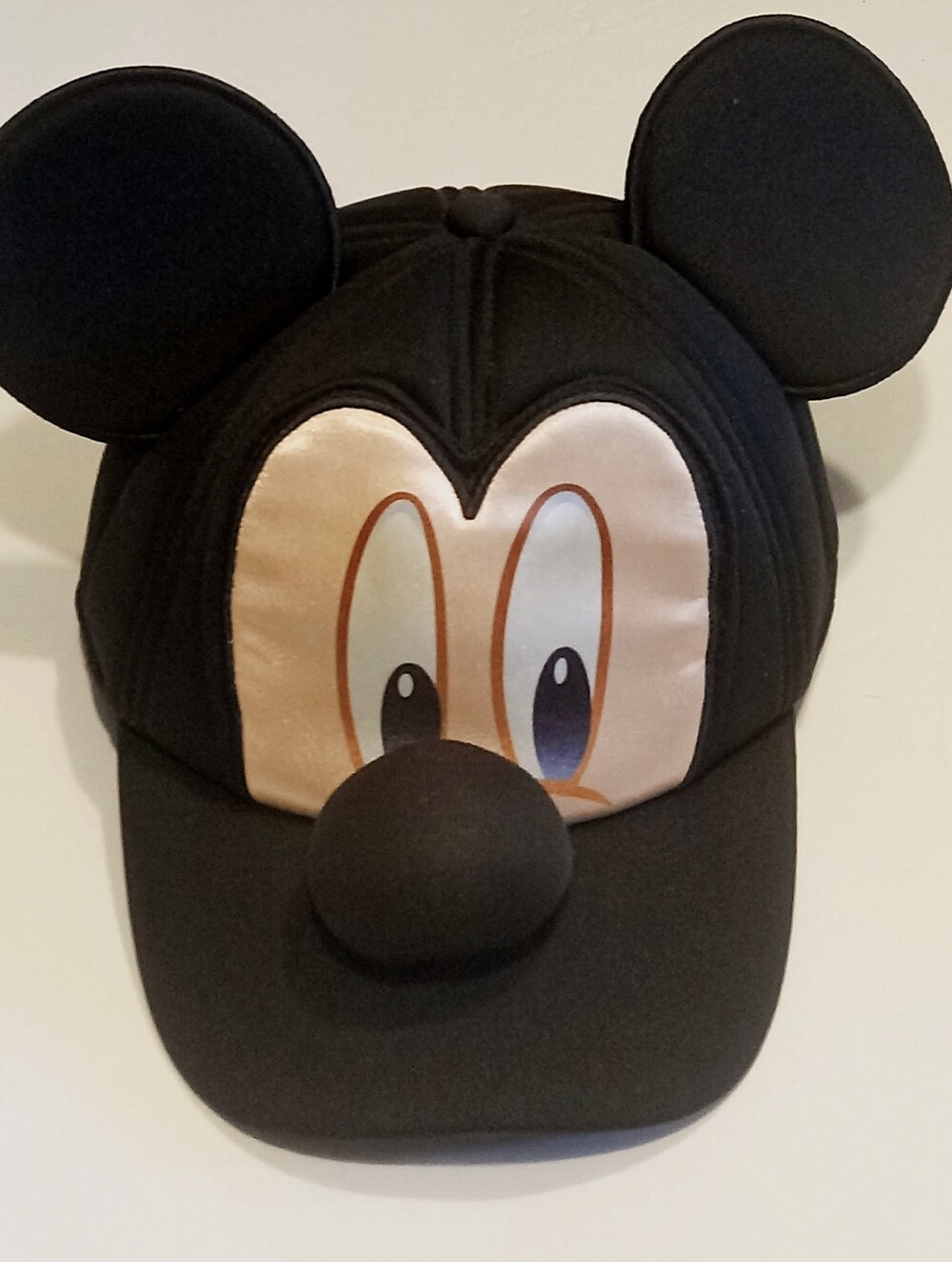 Disney on Ice Mickey Mouse Black Hat with Face, Nose and Ears, Adjustable